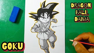 Drawing Goku Dragon ball Daima [upl. by Elspet579]