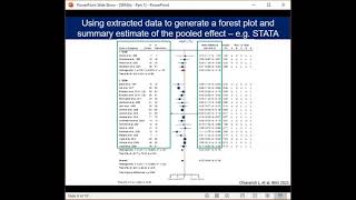 Systematic Reviews and MetaAnalyses Part 3  Conducting the MetaAnalysis [upl. by Orgalim188]