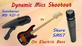 Sennheiser MD 421 II vs Shure SM57  Dynamic Mics Shootout on Bass  Want 2 Check [upl. by Andrews]