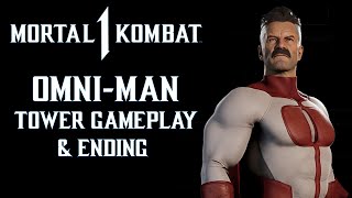 Mortal Kombat 1 2023  OmniMan Tower Gameplay amp Ending [upl. by Rokach]