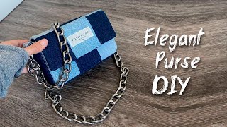 DIY Purse Making at home out of old Clothes JEANS BAG DESIGN [upl. by Ranson]