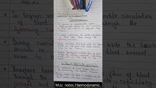 Topic is HaemodynamicMsc noteszoology scienceyoutube shorts [upl. by Chobot]