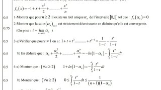 Calculs Intégrales  Suite Implicite  Examen National 2011 Rattrapage  2bac sm [upl. by Barnabe]