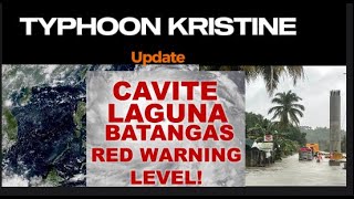 Laguna Cavite Batangas RED WARNING  Typhoon Kristine [upl. by Lak354]