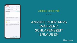 AnrufeApps während Schlafenszeit erlauben  Apple iPhone iOS 15 [upl. by Eessej90]