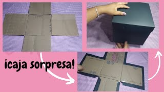 Guía base para realizar una caja sorpresa🤩🥰 ideal para decorarla en cualquier ocasióncaja sorpresa [upl. by Deacon]