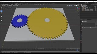 Zahnräder mit TurboCAD erzeugen in Blender zu einem Getriebe montieren und anschließend simulieren [upl. by Odravde]