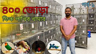 ৪০০ জোড়া ফিঞ্চ পাখির খামারফিঞ্চ পাখির লালন পালন পদ্ধতিBiggest Finch Bird Farm in Bangladesh [upl. by Louanna782]