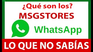 Que son los archivos MSGSTORES de WhatsApp [upl. by Wasserman]