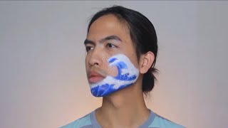 The Great Wave Off Kanagawa  Face Painting Tutorial [upl. by Akinal]