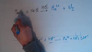 Réaction doxydoréduction  MnO2  NaCl Mn2  Cl2 en milieu acide [upl. by Mazurek]