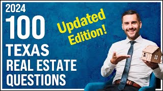 Texas Real Estate Exam 2024 100 Questions with Explained Answers  Updated Edition [upl. by Sollie]