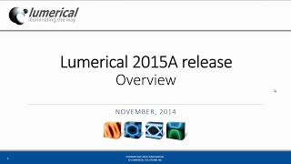 Lumerical 2015a Release Overview [upl. by Jordon]