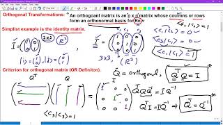 Lecture13 Orthogonal Transformations Part 1 [upl. by Eelessej590]