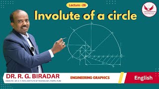 Involute of a Circle  Engineering Drawing  Involute  Lecture 26 labtech drrgbiradar [upl. by Ahslek31]