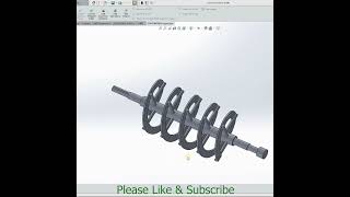 Screw Conveyors Shafts in solidworks Helix amp Spiral  Extruded boss base [upl. by Lienad]