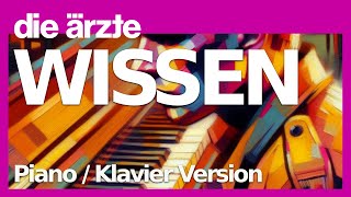 Die Ärzte  Wissen Cover fangemachte nicht offizielle Piano  Klavier Version [upl. by Sunderland392]