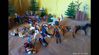 playmobil gatling gun battle scene western oeste [upl. by Flyn]