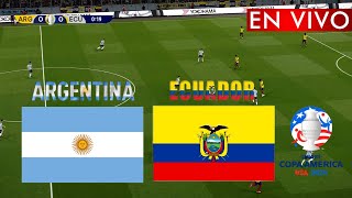 🔴EN VIVO Argentina vs Ecuador  Copa América 2024  Partido en vivo ahora [upl. by Airdnahs]