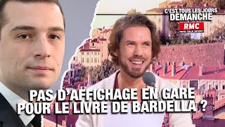 Arnaud Demanche pas daffichage en gare pour le livre de Bardella [upl. by Nylirek415]