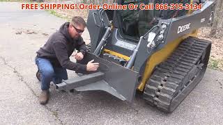 Berlon Skid Steer Trailer Mover Attachment  Skidsteerscom [upl. by Airotcivairam]