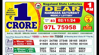 LIVE Lottery Sambsd 1pm Official 02112024 Result  Nagaland State Lottery [upl. by Perrin]