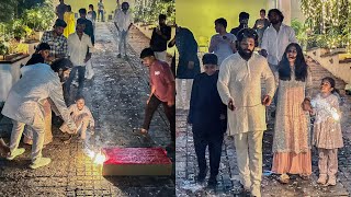 ALLU ARJUN DIWALI CELEBRATION 2024  PUSHPA 2  ALLU ARJUN FAMILY DIWALI GRAND CELEBRATIONS [upl. by Dania741]