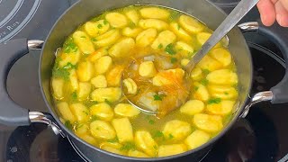 Старинный суп Без мяса за 20 минут Вкусный экономный и быстрый Суп Суп с ГАЛУШКАМИ [upl. by Alanna]