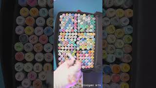 ASMR Unboxing ART MARKERS Ohuhu 216  shorts satisfying asmr art ohuhumarkers [upl. by Odnamra]