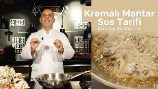 Kremalı Mantar Sos Tarifi Creamy Mushroom [upl. by Hutchings191]