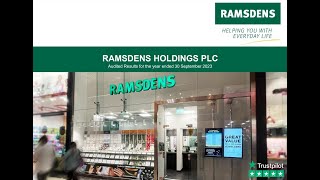 RAMSDENS HOLDINGS PLC  Audited Results for the year ended 30 September 2023 [upl. by Nelrac215]