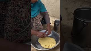 Corn Bread Makai ki Roti Preparation With Butter and Saag in the Village  Village Routine Life [upl. by Dorcus]