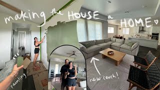 moving vlog home makeover projects  I got a COUCH [upl. by Gimble]