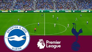 Brighton 4 vs 2 Tottenham Hotspur Match Highlights  Video Game Simulation PES 2021 [upl. by Sally]