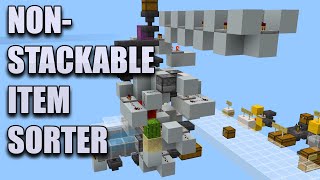 Automatic NonStackable Item Sorter for Minecraft Bedrock [upl. by Yoccm765]