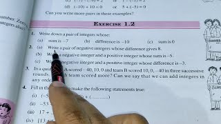 Integers Ex12 Chapter 1  Class 7th Maths [upl. by Sheila]