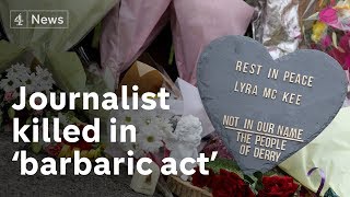 Police hunt for suspects in the killing of journalist Lyra McKee [upl. by Alauqahs]