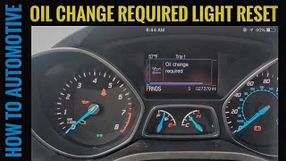 Reset The quotoil Change Requiredquot Light On Your 2015 Ford Escape [upl. by Burkitt]