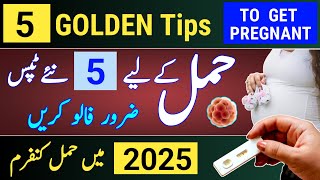 5 Golden Tips To Get Pregnant Fast How To Conceive Naturally in 1 month Pregnancy Home Remedies [upl. by Ornas]