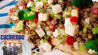 Receta Ceviche de lentejas  Cocineros Mexicanos [upl. by Ahsille733]