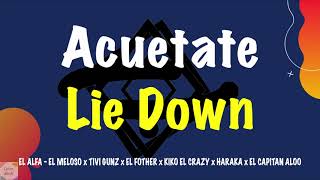 EL ALFA EL JEFE  ACUETATE English \ Spanish Lyrics English Translation [upl. by Aicilec]