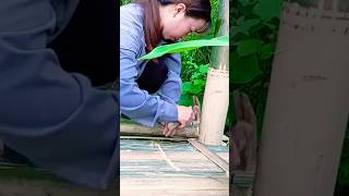 19 Year Old Single Mother Build a warm bamboo house with her daughter in 10 days [upl. by Lipkin61]