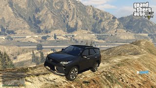 GTA 5  Toyota Fortuner Legender Realistic Offroading  GTA 5 Fortuner Legender Off Road  GTA V [upl. by Pincince]