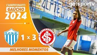 NOVO HAMBURGO 1 X 3 INTERNACIONAL  MELHORES MOMENTOS  CAMPEONATO GAÚCHO  geglobo [upl. by Elleirad]