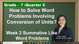 How to Solve Word Problems Involving Conversion of Units  Grade 7 [upl. by Naerad]