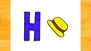 How to draw Hat  Hat Drawing For Kids [upl. by Htenaj222]