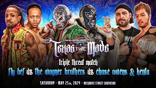 Kenta amp Chase Owens vs The Wagner Brothers vs Fly Def FULL MATCH TWC Tag Championship  TX MADE [upl. by Arramahs]