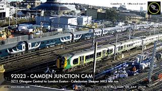 Caledonian Sleeper MK5 Coaching Stock test run Glasgow to London Euston 220119 [upl. by Ahsenit303]