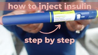 How to take an insulin Injection for the first time with an insulin pen  The Hangry Woman [upl. by Vonni]