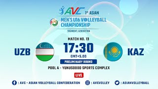 Uzbekistan VS Kazakhstan  The 1st Asian Mens U16 Volleyball Championship [upl. by Jerad622]